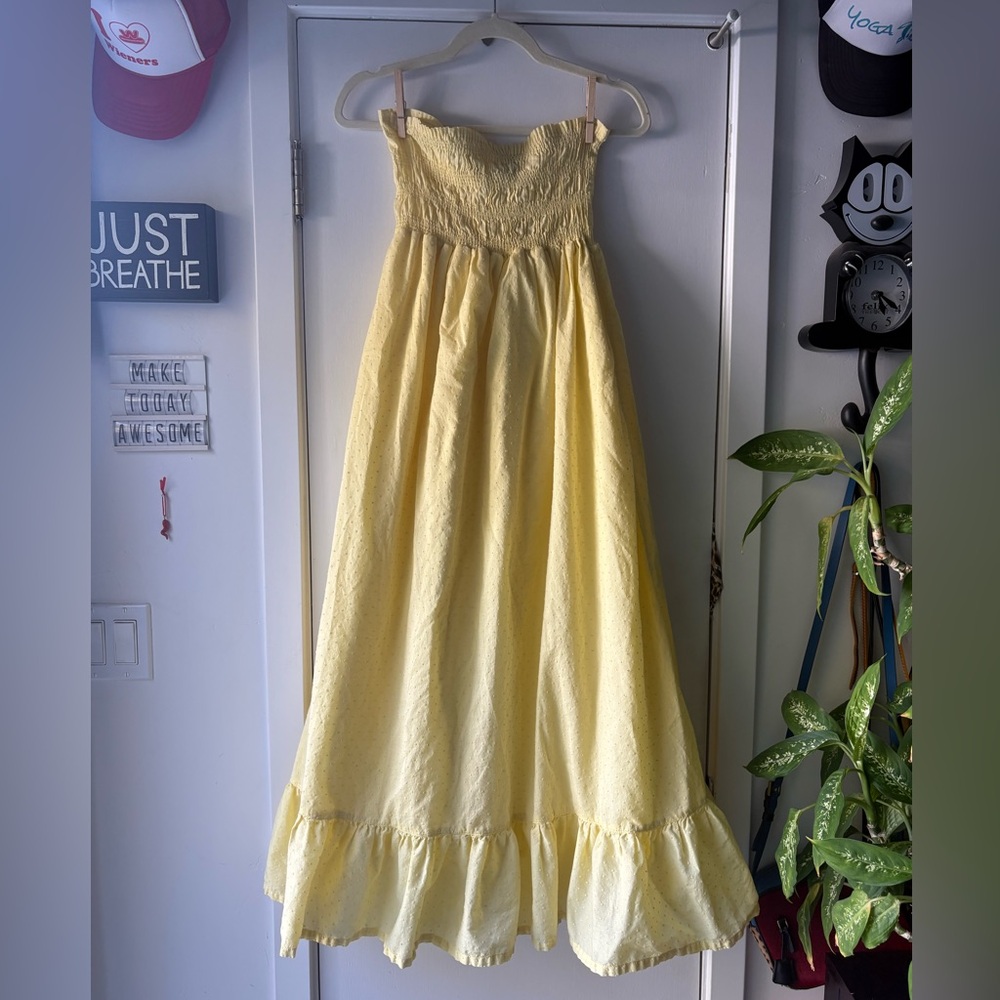 Moda International Sunny Yellow Strapless Dress